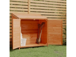 Vidaxl Abrigo De Jardim 102x52x112 Cm Madeira De Abeto Maciça Castanho