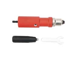 Adaptador para kit de pistola de rebite elétrica, ferramentas manuais, ferragens, cabo de metal resistente, vermelho.