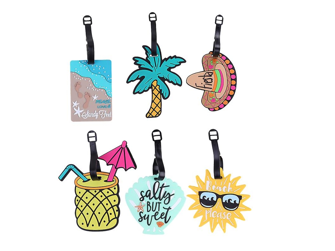 6Pcs Etiqueta de Nome de Etiqueta de Bolsa Criativa para Bagagem de Viagem ALLINLESS