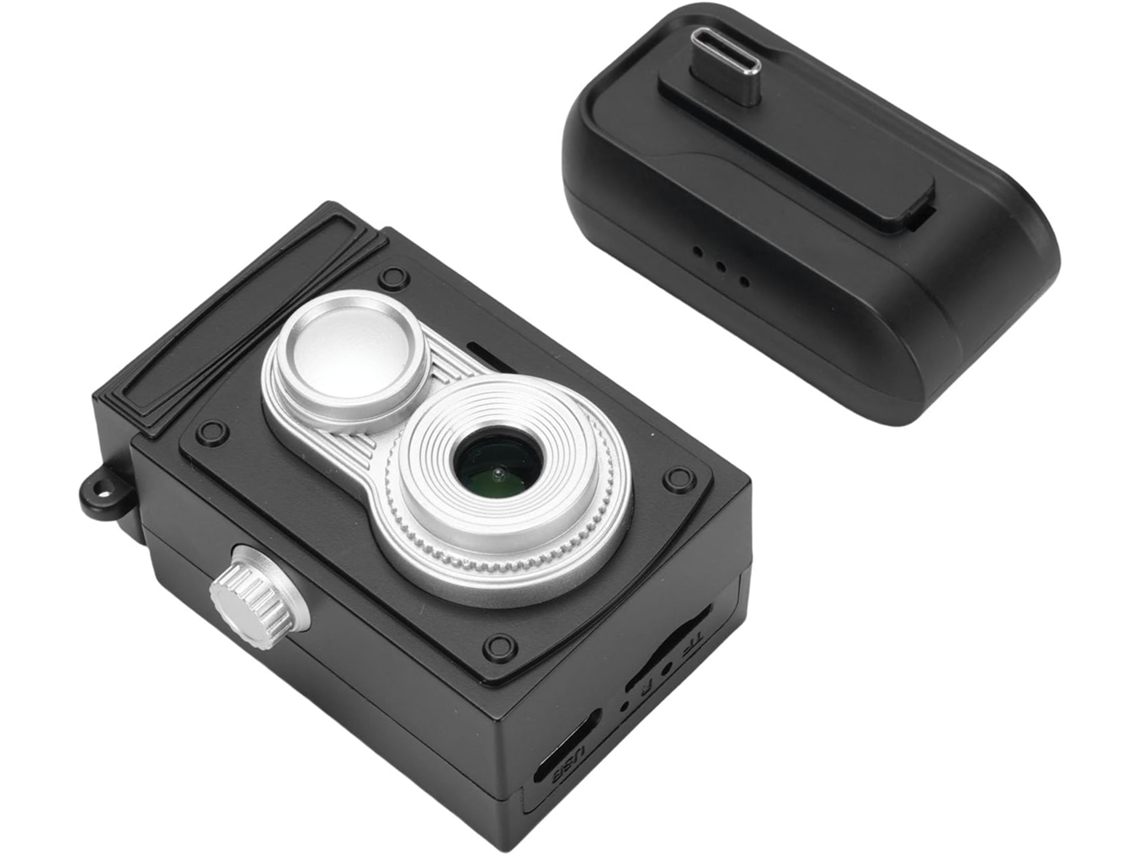 Câmera Digital Keychian Com Gravação Hd De 2mp E 1080p, Alça Retrô E Bateria.