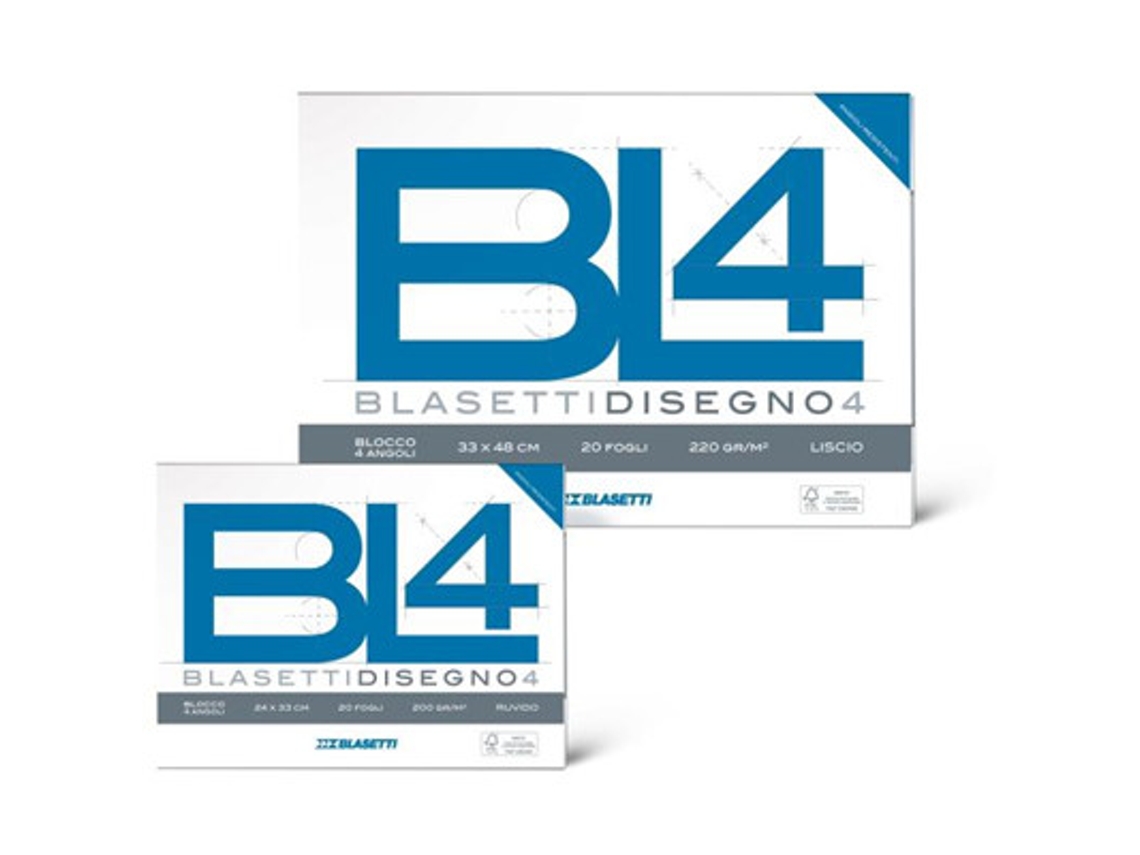BLASETTI Bl4 Papel de desenho bruto 20 folhas