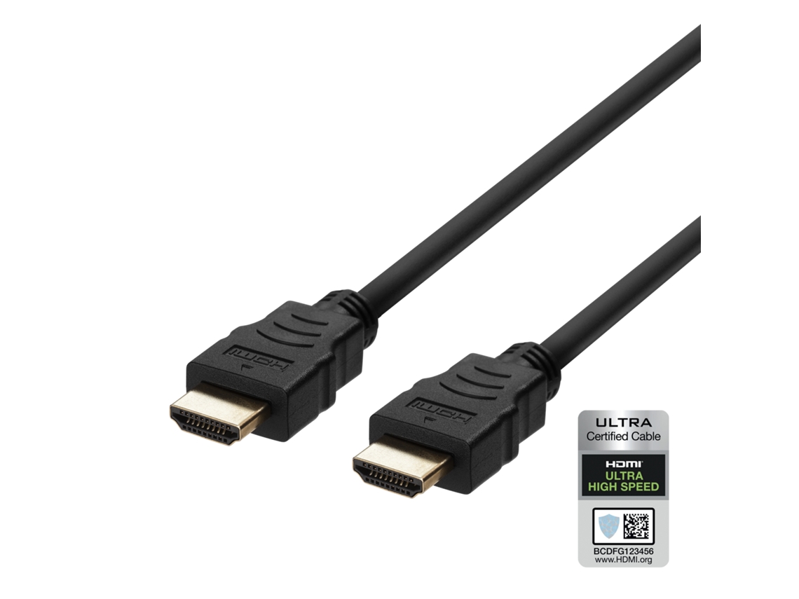 Cabo Hdmi de Ultra Alta Velocidade, 48 Gbps, 2 M, Preto AQUAFORGE