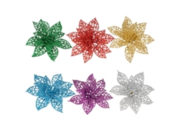 Laxiscreed Decoração De Natal Com Árvore E Flores Artificiais - Pack De 24 Peças