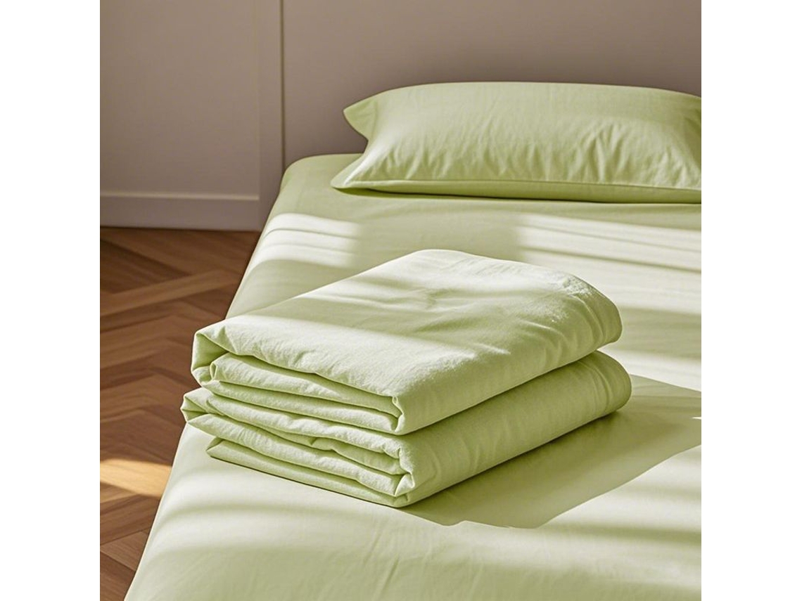 Conjunto De Lençóis Com 2 Fronhas, Macio E Agradável À Pele Para Todas As Estações (verde Menta/2.3x2.3m) Digitallab