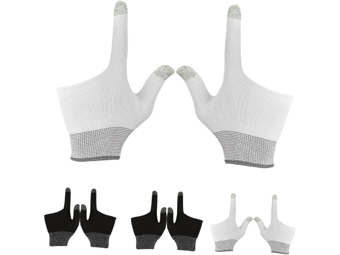 Conjunto De 4 Pares Palhetas Precisão Para Bilhar Com Tela Sensível Ao Toque, Para Uso Com Dois Dedos, Nas Cores Preto E