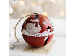 Laxiscreed Conjunto De 5 Enfeites De Sino Natal Em Ferro Retro Com Som Vermelho
