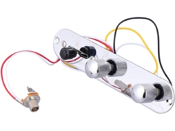 Conjunto Completo de Escudo Cromado para Guitarra Telecaster com Controles de Volume e Tom. Fácil de Instalar. SFUSHOS