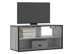 Vidaxl Móvel P/ Tv 80x31x39,5 Cm Deriv. Madeira/metal Cinzento Sonoma