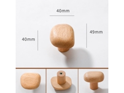 Portas de Armários de Madeira de Cama Nórdica Bonitos e Quentinhas, Puxador, Pedra, Forma Quadrada, Claro, Par ZSANFS