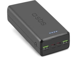 Powerbank SBS TTBB30000PD20K (30000 mAh - 2 USB - Preto)
