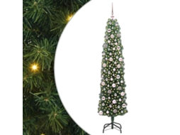 Árvore De Natal Slim Moderna Vidaxl Verde Pvc (180 Cm)
