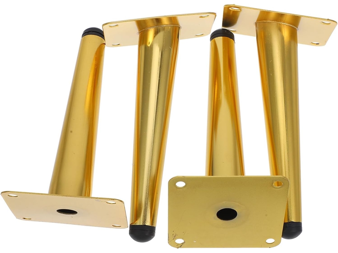 Conjunto De 4 Pés Angulares Cônicos Metal Reforçado Para Cadeiras E Mesas, Com Suporte Aprimorado E Fácil Instalação