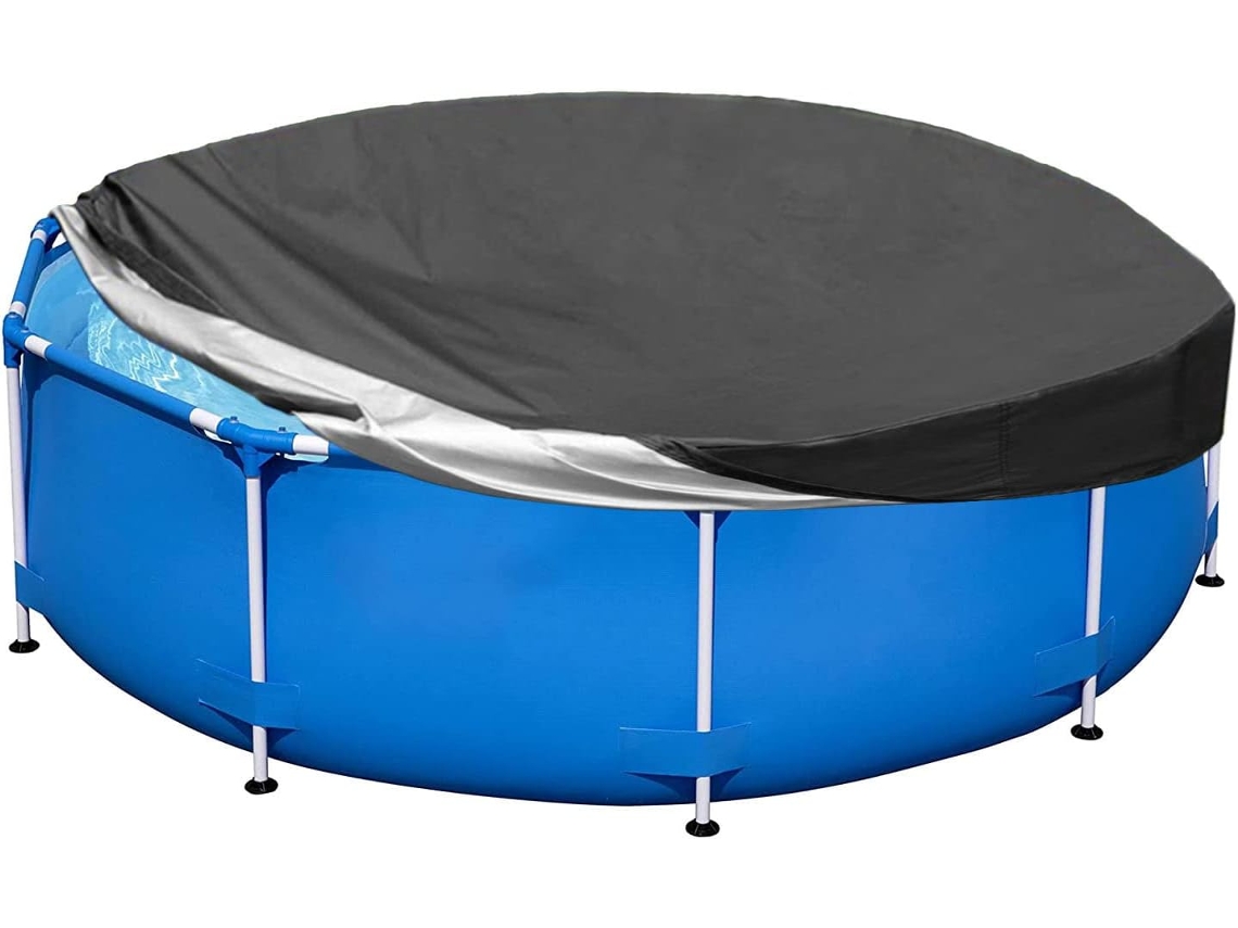 Capa De Piscina Redonda Impermeável Para Inverno, Tecido Oxford Durável, Fácil Instalação Para Piscinas Acima Do Solo, Dispositivo De Aperto Hidrofíli