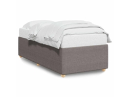 Estrutura Cama Tecido Cinza Acastanhado MAISON EXCLUSIVE (100x200 cm)