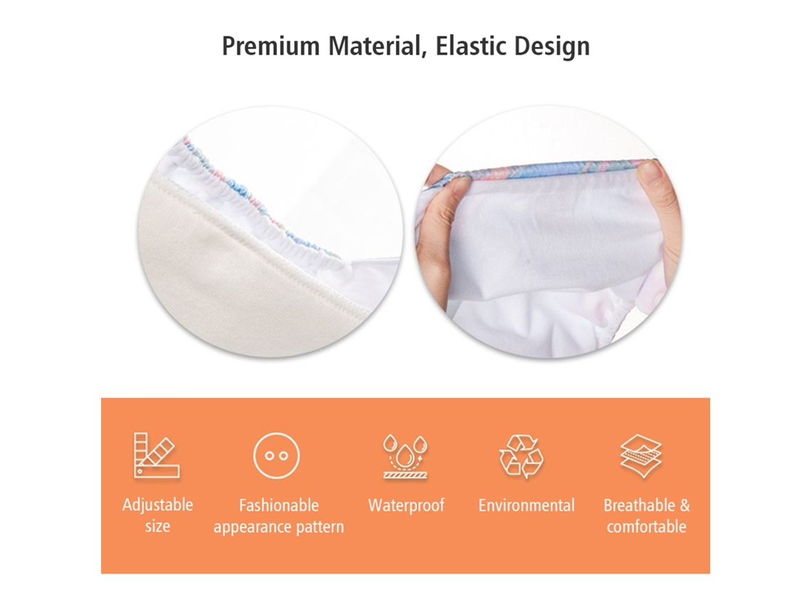 Primerox 4pcs Fralda de Pano Lavável Reutilizável Elástica Absorvente para Bebê Menino Menina