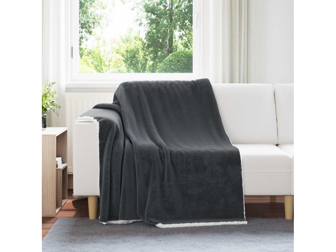 Vidaxl Manta Cinzento-escuro 150 X 200 Cm 1.64 Kg Lã
