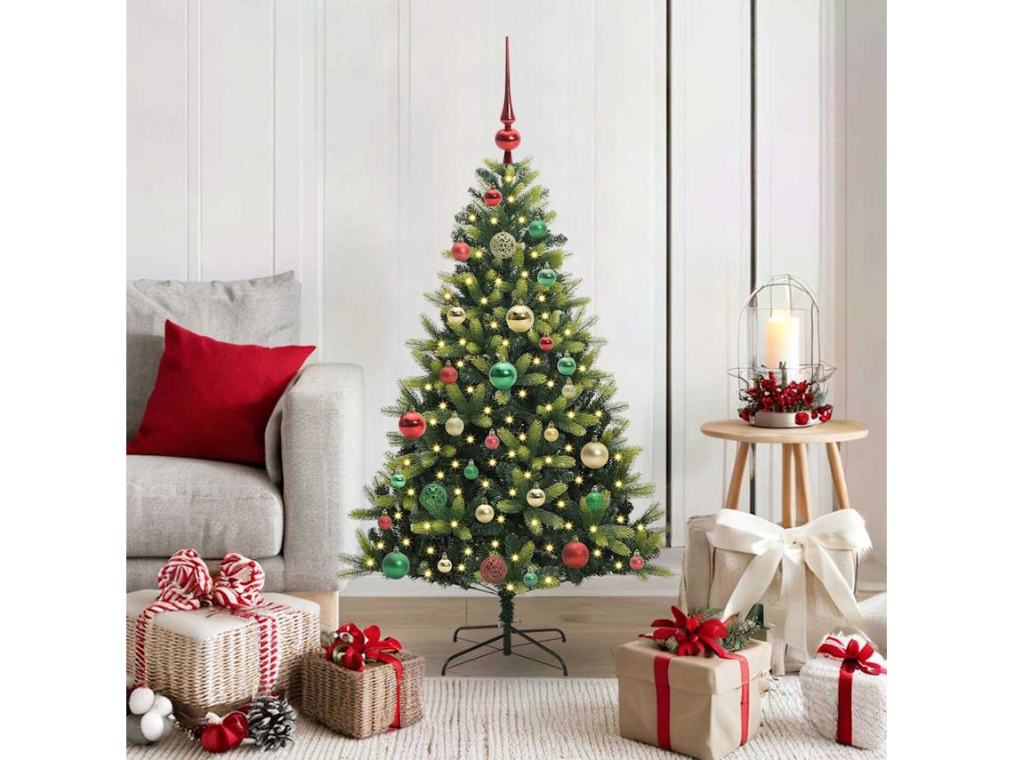 Vidaxl Árvore De Natal Artificial Com Hastes Flexíveis 150 Leds Verde