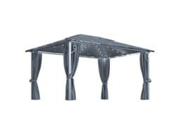 Gazebo VIDAXL Anthracite Tecido (4x3 m)