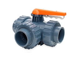 Valvula PVC Esfera Encaixe Acionamento Eletrico A/PTFE 63 3Vias L HIDROTEN