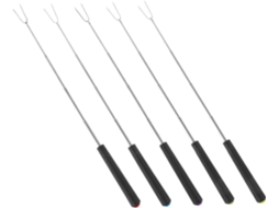 Conjunto De Churrasco Bestyash 5 Peças Em Aço Inoxidável Com Alças Para Grelhar Salsichas E Espetinhos Uso Familiar