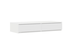 Mesa De Cabeceira Moderna Branca Vidaxl Branco Madeira (80x36.5x16.5cm)
