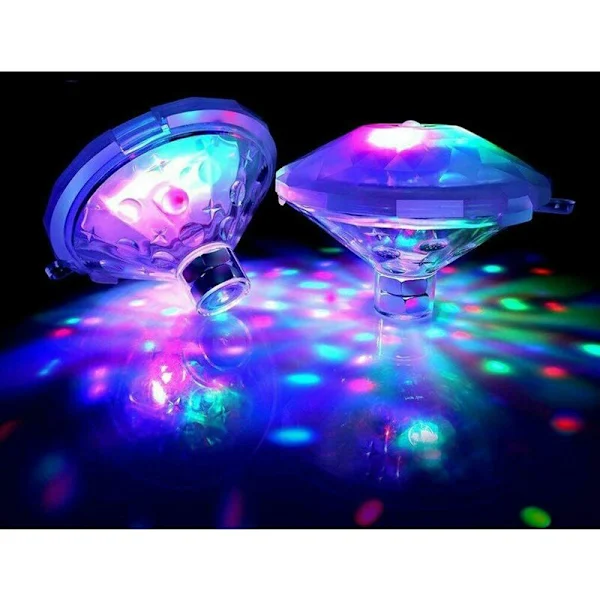 Lâmpada Flutuante Led Disco Aqua Glow À Prova D'água com Luzes Multicoloridas Piscantes BRILVIBERA