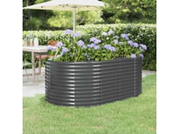 Vidaxl Canteiro Elevado Jardim 175x100x68 Aço Galvanizado Antracite