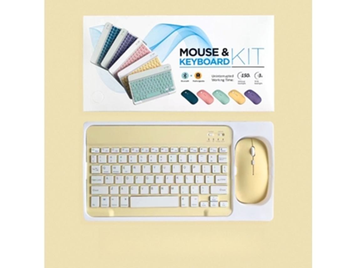 Conjunto De Teclado E Mouse Sem Fio Bluetooth Cuich De 10 Polegadas Aquaforge