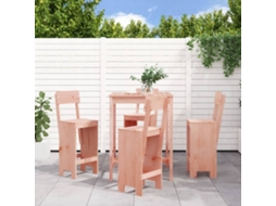 Vidaxl 5 Pcs Conjunto De Bar Para Jardim Madeira De Douglas Maciça