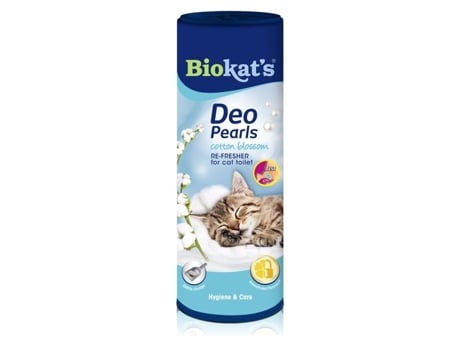 Litière Mineral Biokats Desodorante Pérolas Perfume Algodão Flor Agregador 1,5 Kg