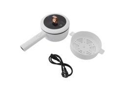 Frigideira Elétrica Antiaderente Branca Laxiscreed De 2l, 600w Para Cozinhar Com Facilidade