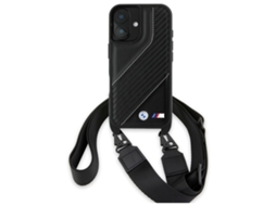 Capa Pega para iPhone 16 Plus BMW Pele Sintética Rígida Preto