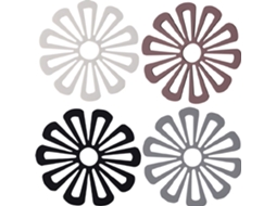 Peças Porta Copos Isolante Térmico Antiderrapante Motivo Floral 16,8 Cm Diâmetro Dureforward