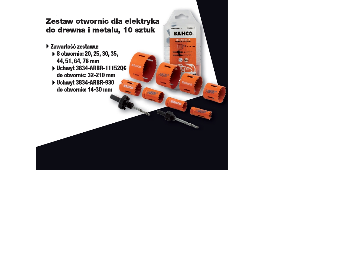 Conjunto de 10 serras copo Bahco 3834