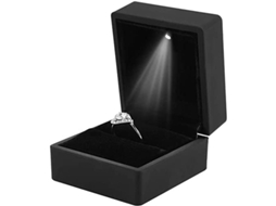 Caja De Joias Com Luz Led 2025, Estojo Para Anel Colar Pulseira, Ideal Para Proposta De Casamento