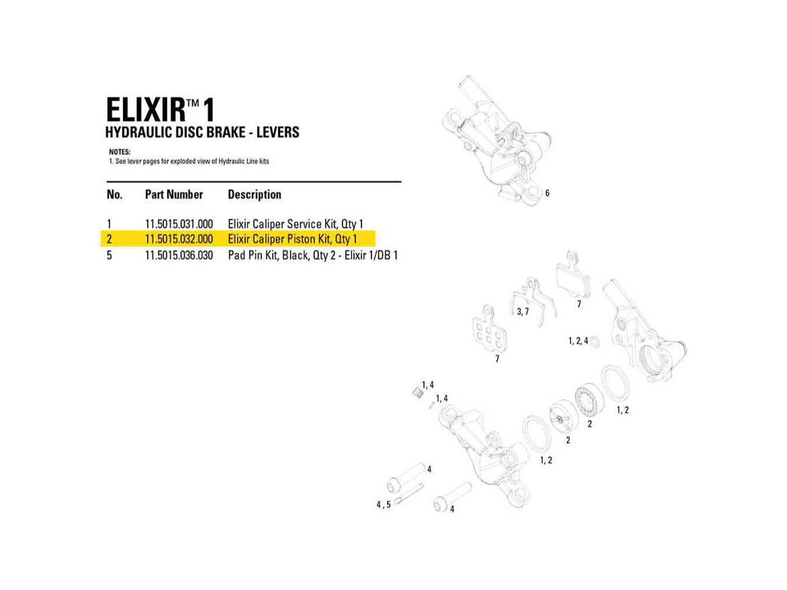 Avid Elixir Caliper Piston Kit