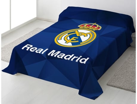 Manta Rachel Licencia Oficial Real Madrid Fútbol Cama 90 Azul 160x240 Cm
