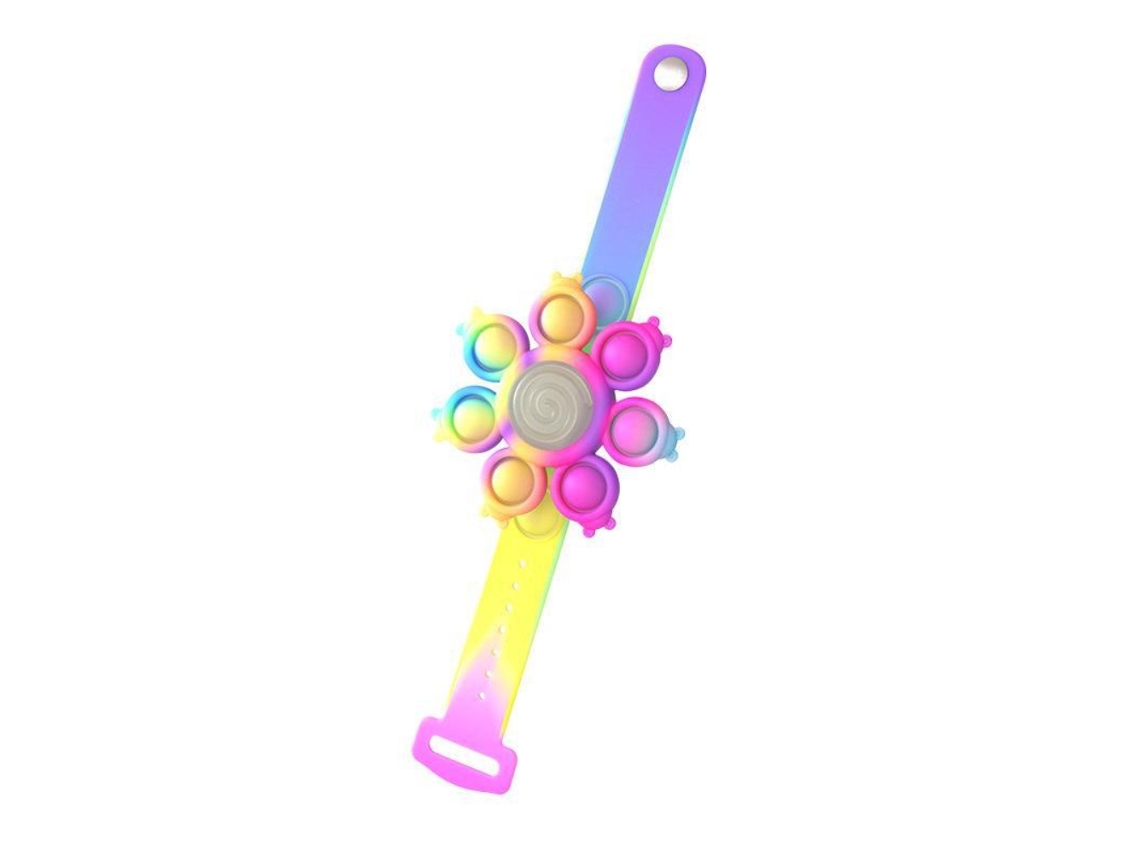 Ats pulsera Luminosa Giratória com Trompo, Brinquedo de Silicone para Aliviar o Estresse, para Crianças e Adultos