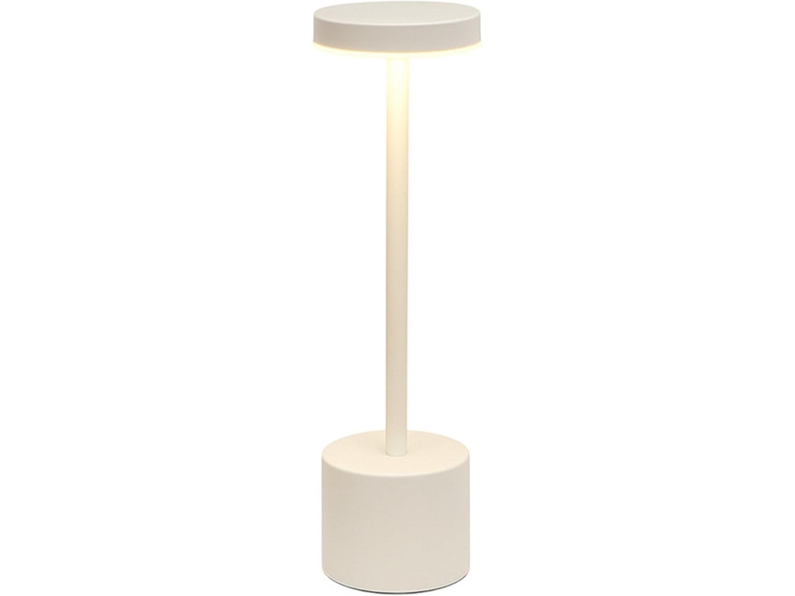 Candeeiro de Mesa Recarregável Candeeiro de Mesa Led Candeeiro de Mesa com Ecrã Táctil Branco MISSCA