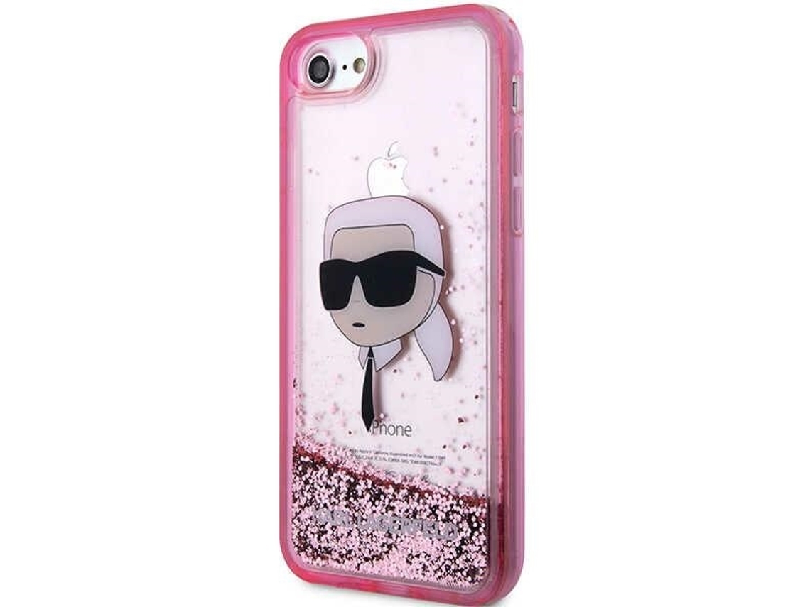 Capa para iPhone 7 KARL LAGERFELD Pele Sintética Rígida Rosa