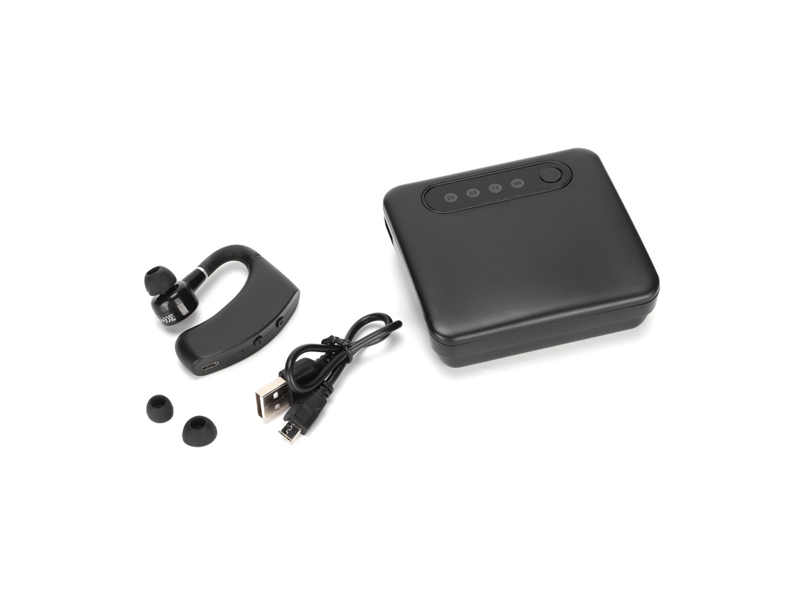 Aetheria fone de Ouvido Bluetooth V12 Sem Fio Mono com Estojo de Carregamento e Tela Led Digital para Escritório e Negócios