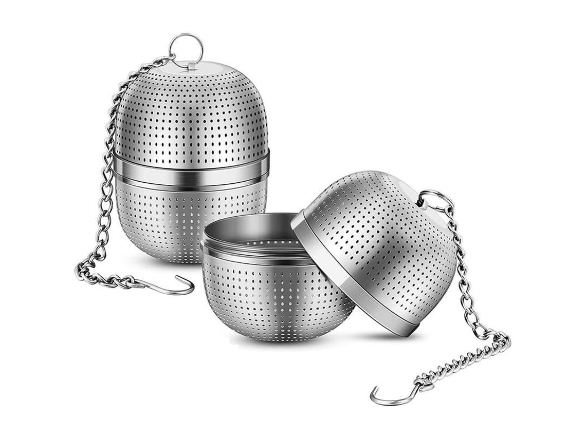 Filtro de Chá Nova LINE infusor de aço inox 2 pack para chá solto com base estável S/MARCA