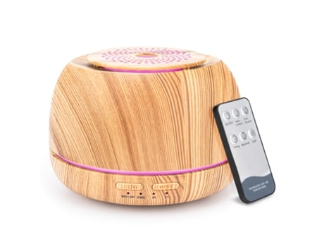 Difusor de Aromas VANJL 300Ml Recarregável Usb Humidificador Marrom Controle Remoto