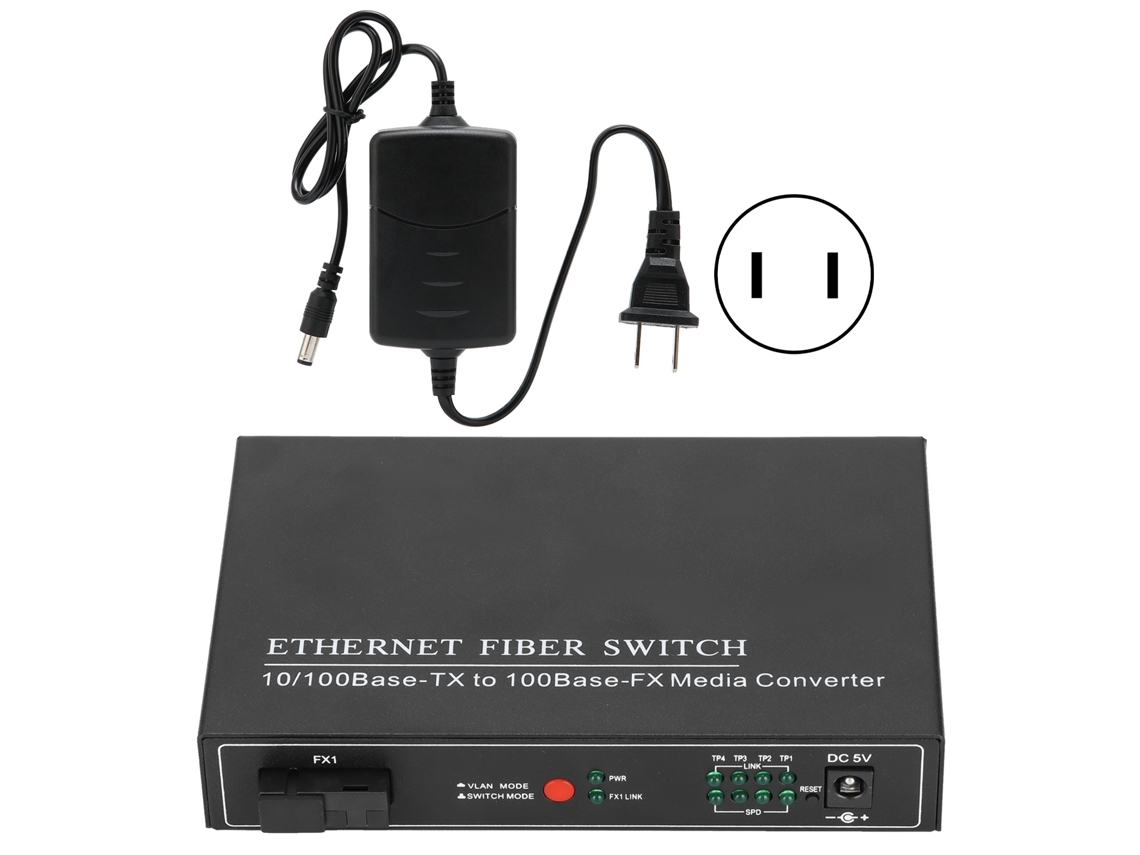 Transceptor Fibra Óptica LAXISCREED 100m 4 Ethernet