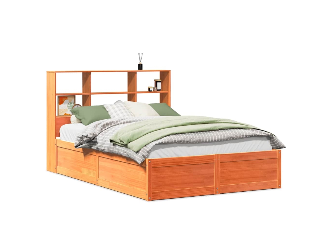 Bed Frame, Bed Frames Vidaxl Marrom Madeira De Pinho (160 X 200 Cm)