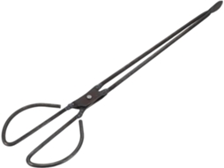 Pinça Para Lenha Alipis De Aço 48cm Com Cabeça Plana Lareira, Churrasco E Camping, Pinça Para Carvão E Briquetes De
