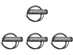 Valiclud Conjunto De 4-luzes Estroboscópicas Led, Leds Ultrafinos Para Veículos, Iluminação De Emergência Para Caminhões