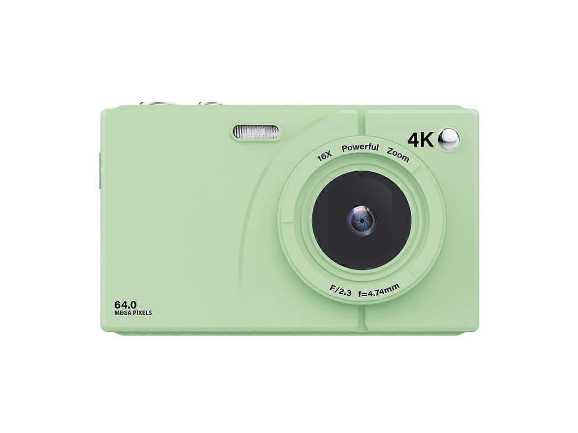 Câmara Digital 4k Ccd 64mp Com Wi-fi, Zoom 16x, Ecrã De 2,8 Polegadas E Cartão De 32gb, Verde
