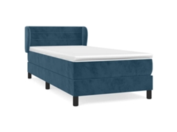 Box Spring Bed, Box Spring Beds Vidaxl Azul Veludo (90 X 190 Cm)