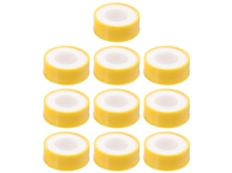 Fita Adesiva Impermeável De Ptfe, 15 M, 10 Peças, Vedação Flexível Para Encanamento.